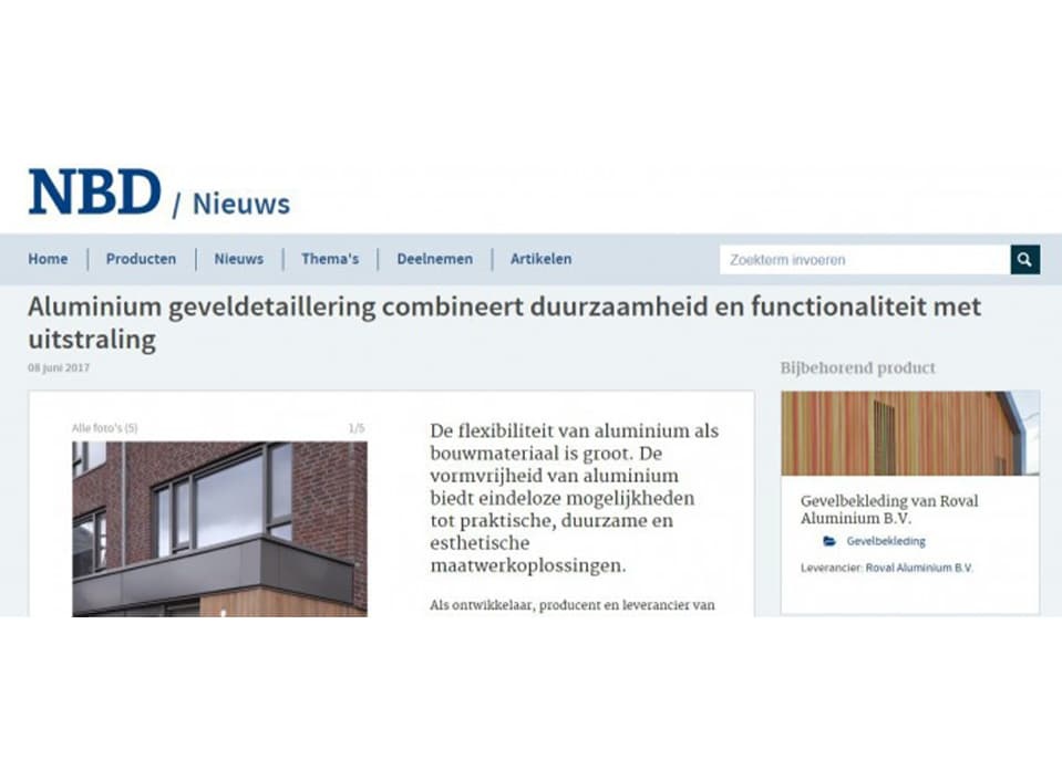 Duurzame & functionele aluminium geveldetaillering