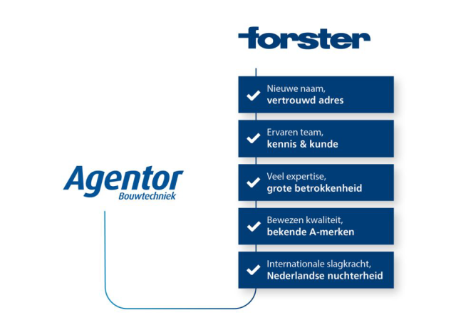 Nieuwe naam voor Agentor: Forster N.V. Nederland